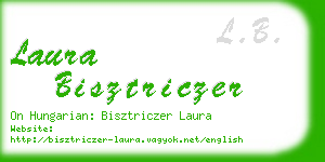 laura bisztriczer business card